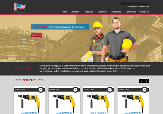 City Electric Supply Responsive Website